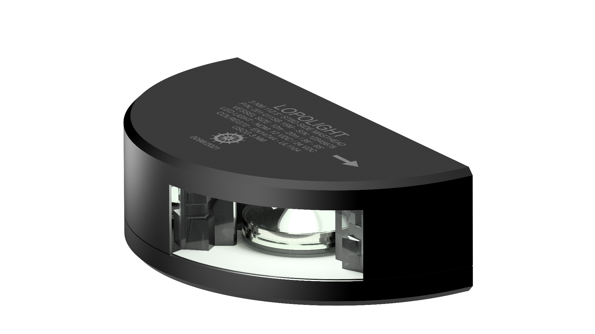 3nm Masthead STBD Side Only, black anodized